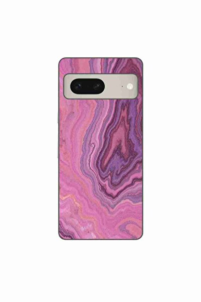 OEM Husa compatibila cu Google Pixel 8 Silicon Gel Tpu Model Pink Quartz Marble