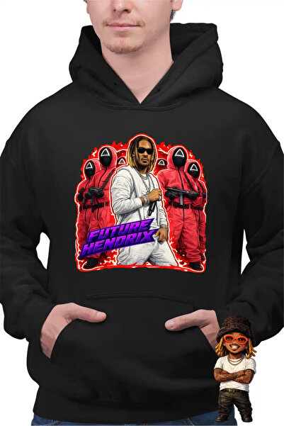 OEM Ανδρικό Φούτερ με κουκούλα Future Squid Game Rapper