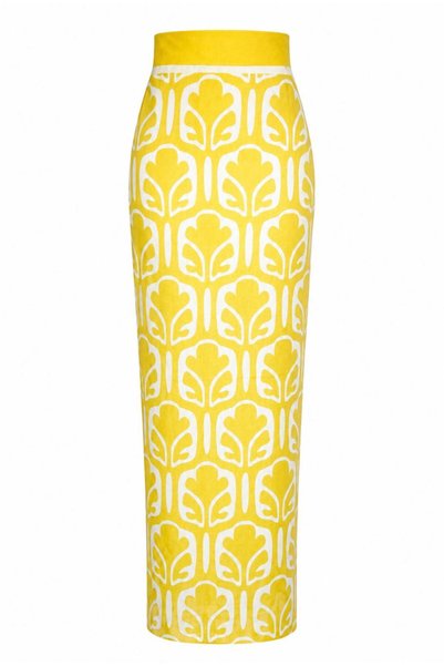 NUNE DESIGN Yellow Colored Patterned Pareo Voile Fabric 120 Cm*120 cm