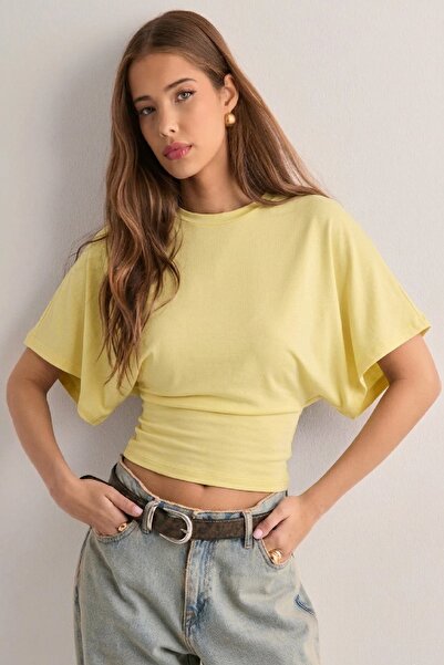 Cockatoo Qlay Women's Waist-Fitted Wide-Sleeve Natural Viscose Blouse - Soft ...