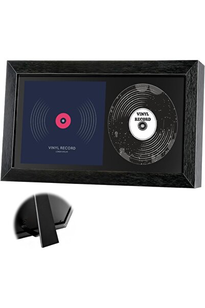 GBKDQQ Ramă de expunere CD-uri, suport pentru disc, cutie CD-uri cu sticlă au...