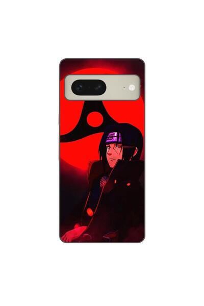 OEM Калъф, съвместим с Google Pixel 7, силиконов гел TPU, с шарка Итачи Шаринган