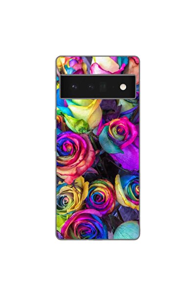 OEM Husa compatibila cu Google Pixel 6 Pro Silicon Gel Tpu Model Trandafiri C...