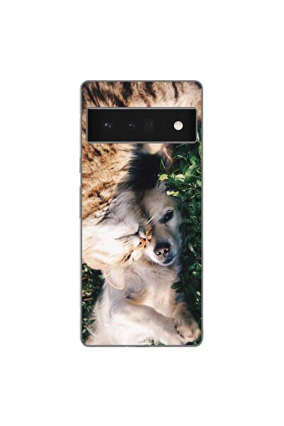 OEM Husa compatibila cu Google Pixel 6 Pro Silicon Gel Tpu Model Caine si Pisica