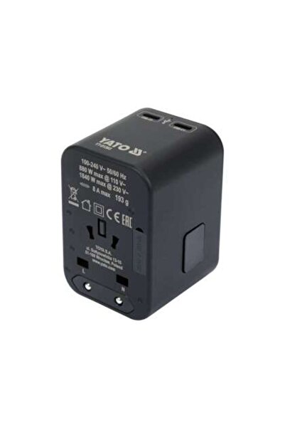 yato Προσαρμογέας Ταξιδίου Καθολικός USB-C 65W