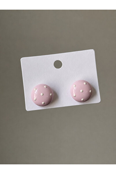 Bade Jewelry أقراط من الفولاذ المقاوم للصدأ باللون الوردي من Vip Dust Pink Po...