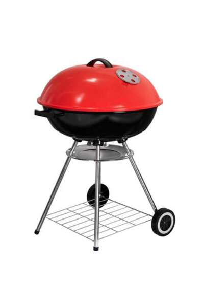 Romprofix Grill Carbuni Rotund Cu Picioare - 22" / Rosu