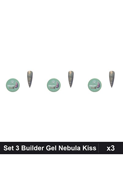 global fashion Set 3 Builder Gel Nebula Kiss Nr.11 15g, Constructie Unghii UV...
