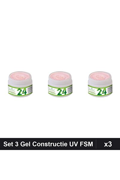 FSM Set 3 Gel Constructie UV LED 15g, Builder Gel Manichiura Profesionala