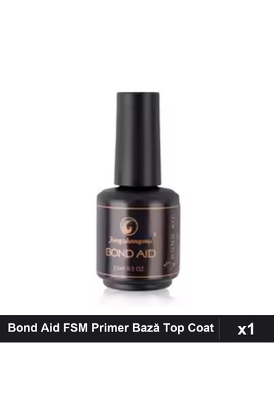 FSM Bond Aid 15ml - Primer Bază Top Coat Profesional, Manichiură Gel UV/LED