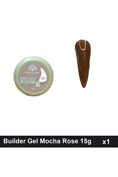 global fashion Builder Gel Mocha Rose 15g, Constructie Unghii UV/LED, Nr.07