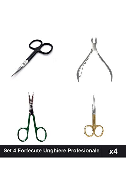 One Group Set 4 Forfecuțe Clești Unghiere Profesionale One Group, Cuticule și...