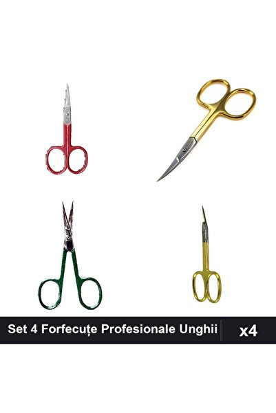 One Group Set 4 Forfecuțe Unghiere Profesionale One Group, Cuticule și Unghii...