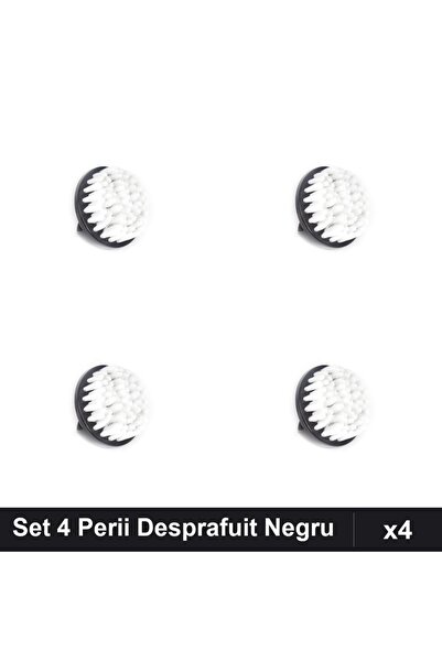 NAİLS Set 4 Perii Rotunde Desprafuit Unghii, Negru, Buffere Manichiura Profes...