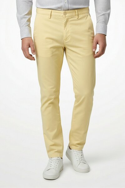 Gant Men Slim Fit Solid Chino Pants, Yellow