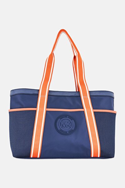 Michael Kors Women Brand Logo Lautner Tote Bag, Navy