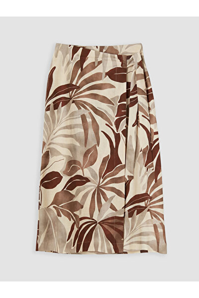 LC Waikiki Nevavm Patterned Skirt with Tie at the Waist