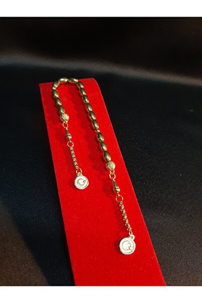 MRYart Zaza Prayer Beads with Metal Detailing and Gold Color Hematite Stones