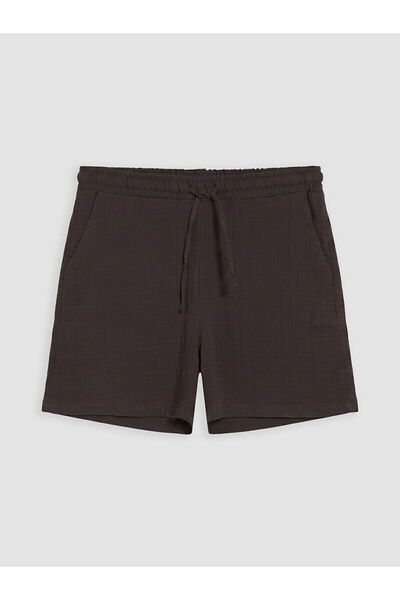 LC Waikiki NEVAVM شورت نسائي من الموسلين بخصر مطاطي