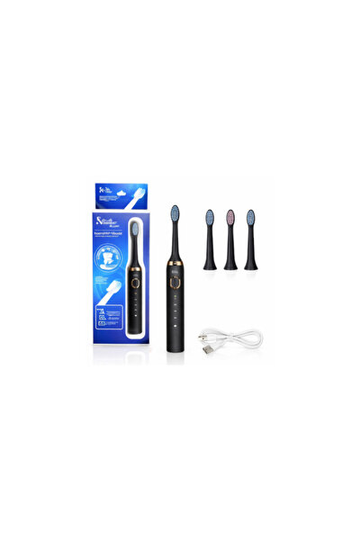 OEM Periuta de dinti electrica reincarcabila 4 capete de periere Negru (Allma...