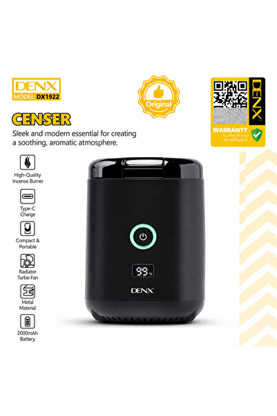 Denx Portable Smart Electronic Censer & Aroma Diffuser Premium Metal Electric...