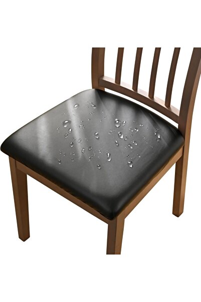 Alishomtll PU Chair Covers Set of 4 Stretch Leather Waterproof Removable Wash...