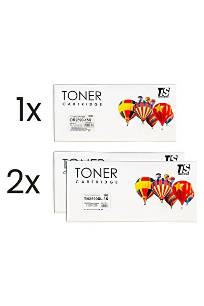 TS Toner Star Мултипак от 2 броя x Съвместима касета (не е от Brother) TN2590...