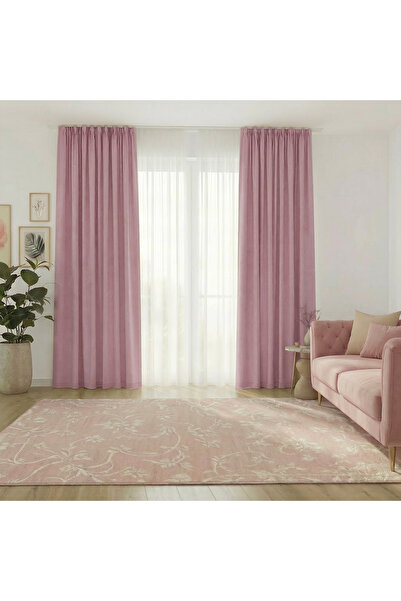 ArasyaHome Draperie de Textura Groasa YEMEN 80% Blackout Roz