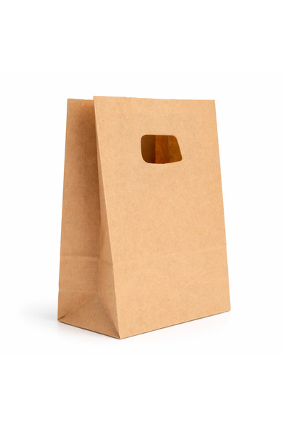 EWs Paper gift bag 14 x 7 x 21 cm, natural, set of 15 pieces