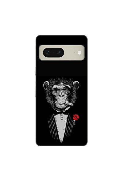 OEM Husa compatibila cu Google Pixel 8 Silicon Gel Tpu Model Cigar Monkey