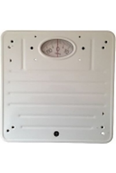 abnturk Beyaz Metal Analog Baskül Geleneksel Baskül 120 kg Kapasiteli 25x25 cm