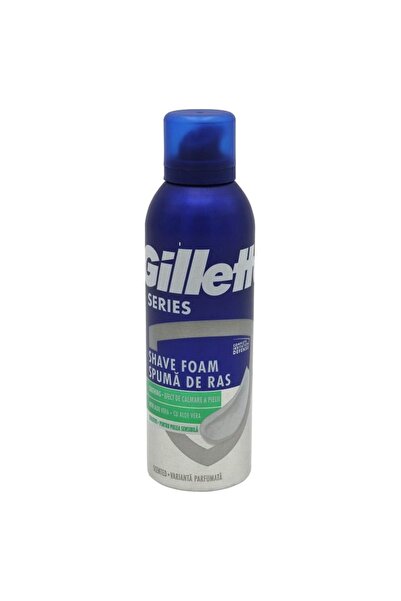 Gillette Shaving Foam 200 ml Series Sensitive Leather Aloe Vera