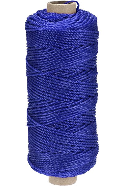 Other sourcing map Sfoară împletită de nailon, albastră, 100 m / 109 yarzi, 2 mm, pentru plasă, grădinărit și zidărie