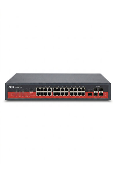 NetsShop NS1000-24TP4G4S 24 Port Gigabit PoE Switch (320W + 4 Gigabit Uplink ...