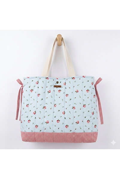 Elisss Design Piknik çantası, Bebek Çantası, Plaj Çantası, Lunchbag, Çiçek De...