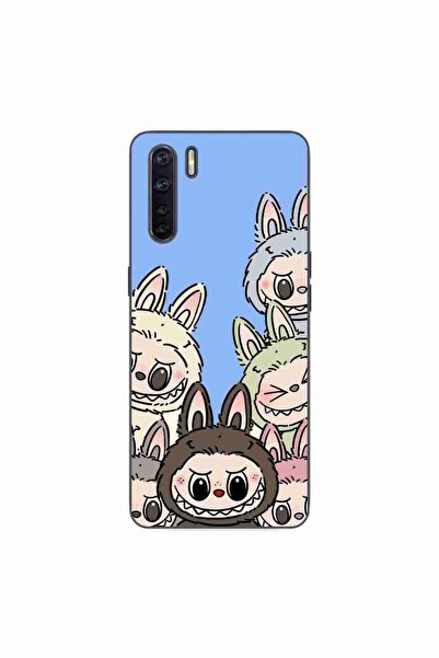 OEM Husa compatibila cu Oppo A91 Silicon Gel Tpu Model Labubu Pattern Blue