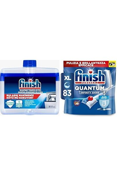 Yıldızan Dishwasher Cleaner (1 X 250 ml) and Finish Quantum 83 Capsules Dishw...