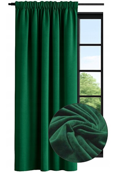 NOW-ART , Drapery Curtain Curtain, 140x230 cm, Blue, Classic Plain Pattern, R...