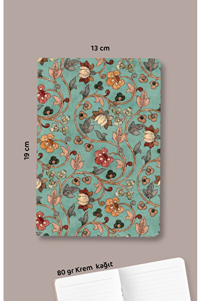 Dava Adamı Yayınları Hatâyi - Çanta Boy Çizgili Defter - Çiçek Desenli