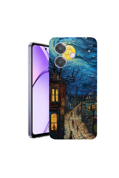bestcase Husa pentru OPPO A40 / A40M, BestCase¬Æ Clear Silicon 2MM, Van Gogh ...