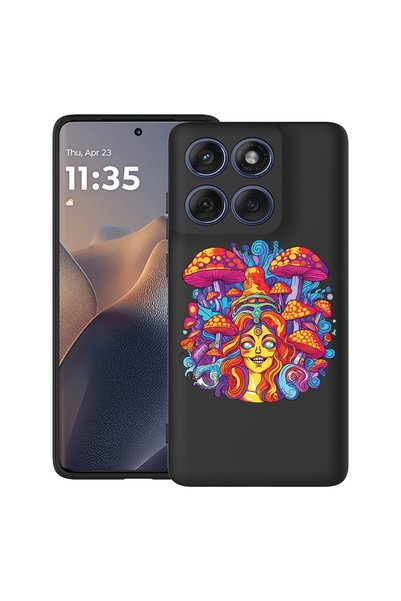 bestcase Ултра тънък силиконов калъф за Motorola Edge 60 Pro с дизайн на гъби...
