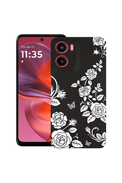 bestcase ¬Æ Husa TPU Ultra Slim Compatibila cu Motorola Moto G06, Floral -Bla...
