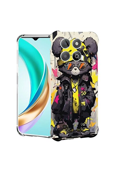 bestcase ¬Æ Husa compatibila Honor X8C, Anti Shock 1.5MM, Teddy Bear Pastel c...