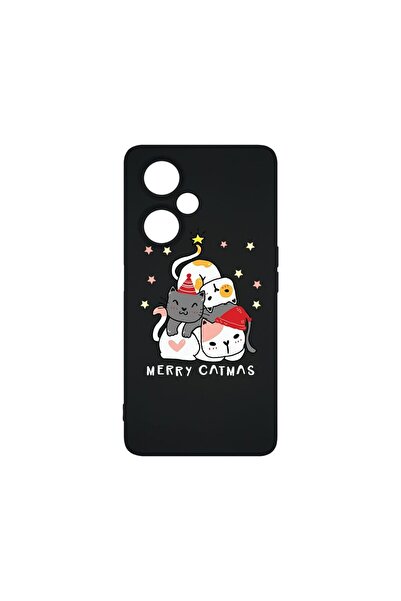 bestcase Θήκη Σιλικόνης Premium, Συμβατή με OPPO A59 5G, Merry Catmas, Λεπτή ...