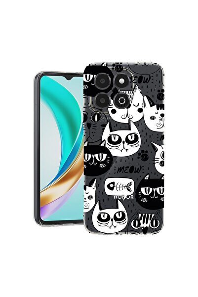 bestcase Διαφανής Λεπτή Θήκη Σιλικόνης Συμβατή με Honor X6c, Cool Cats, 31195...