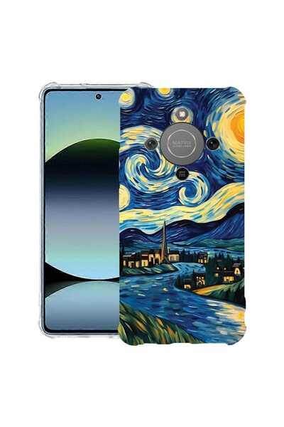 bestcase Husă Antișoc 1.5mm Compatibilă cu Honor Magic8 Lite, cu Design Noapt...