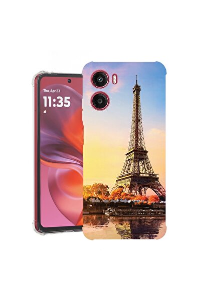 bestcase ¬Æ Husa pentru Motorola Moto G05, Anti Shock 1.5MM, Paris Eiffel Tow...