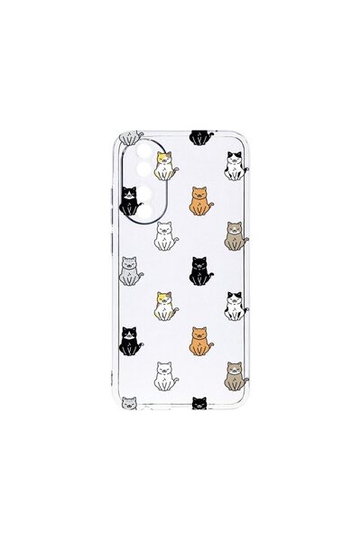bestcase Διαφανής Θήκη Σιλικόνης 2MM, Συμβατή με Honor 90 5G, Σχέδιο Γάτας, Α...