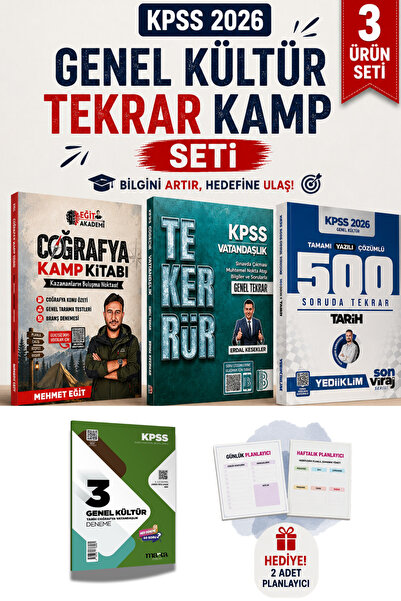 Eğit Akademi 2026 KPSS Genel Kültür Tarih Coğrafya Vatandaşlık Kamp Kitapları...