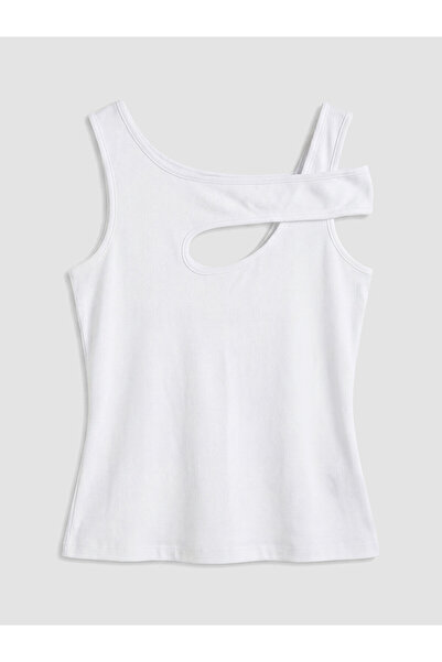 LC Waikiki Nevavm Asymmetrical Collar Blouse with Window Detail